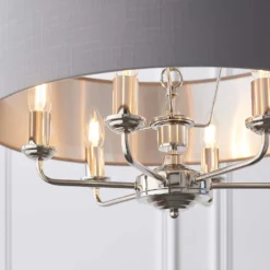Highclere Pendant Light - 6lt Nickel -Homebase Sales Store 13794254 1434957104157440
