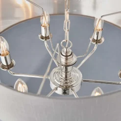 Highclere Pendant Light - 6lt Nickel -Homebase Sales Store 13794254 5414957104251661