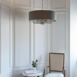 Highclere Pendant Light - 6lt Nickel -Homebase Sales Store 13794254 6564957104095391