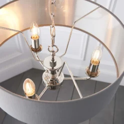 Highclere Pendant Light - 3lt Nickel -Homebase Sales Store 13794255 1724957104713370