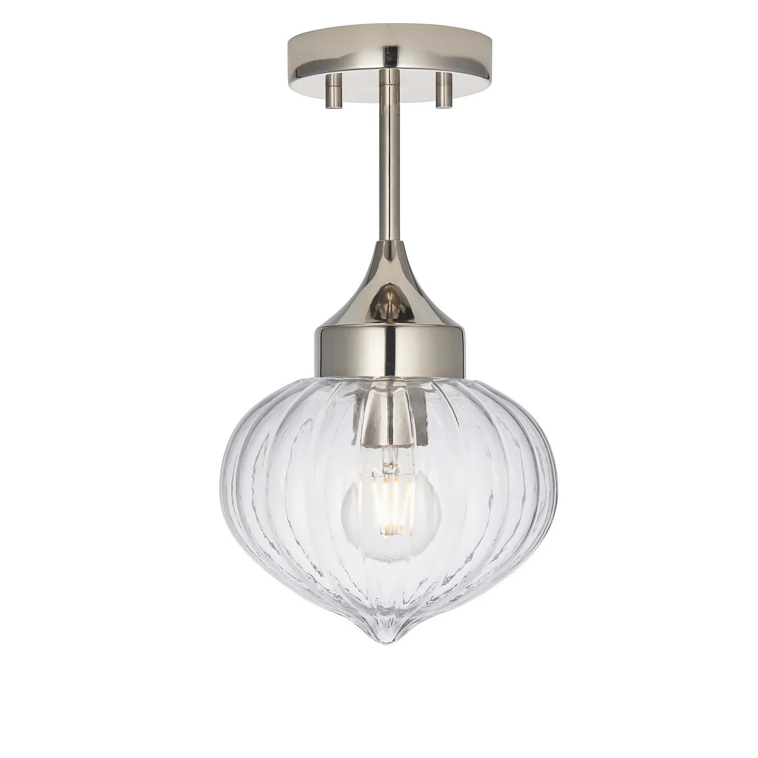 Addington Semi Flush Light - Nickel Addington Semi Flush Light - Nickel -Homebase Sales Store 13794258 6544957104685446