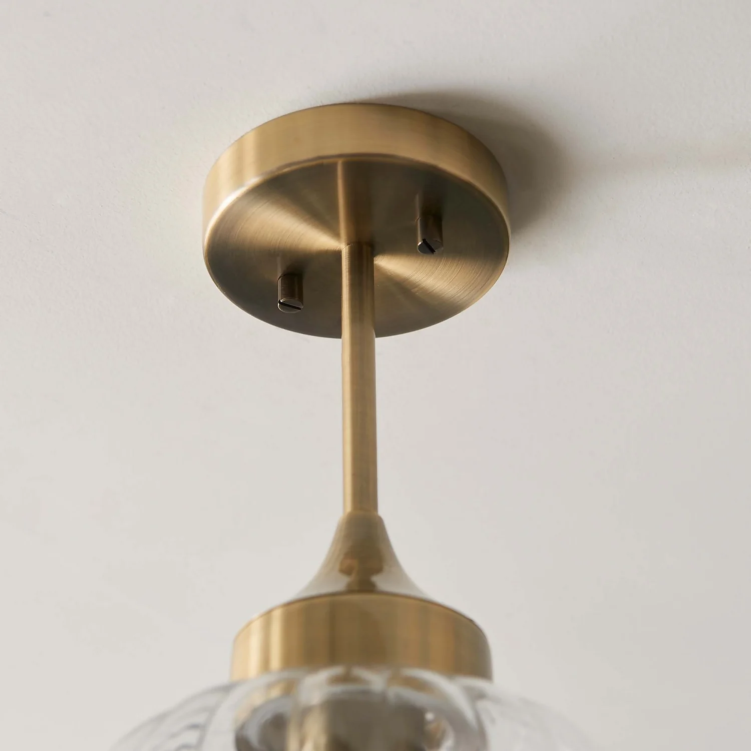 Addington Semi Flush Light - Brass Addington Semi Flush Light - Brass -Homebase Sales Store 13794259 1204957104426396