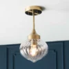 Addington Semi Flush Light - Brass -Homebase Sales Store 13794259 1874957103860155