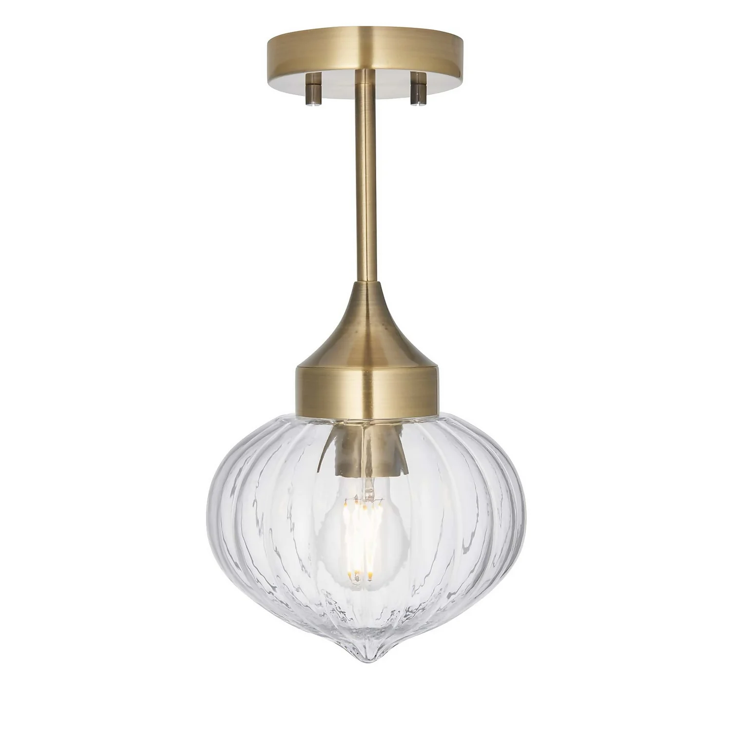 Addington Semi Flush Light - Brass Addington Semi Flush Light - Brass -Homebase Sales Store 13794259 9584957103959830