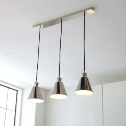 Rhinefield Pendant Light - 3lt Nickel