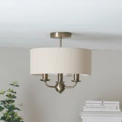 Chippenham 3 Light Flush Ceiling Light -Homebase Sales Store 13864149 1584977253842453
