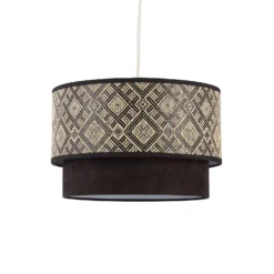 Harper Two Tier Easy-Fit Light Shade - Black -Homebase Sales Store 13884616 1204984012531419