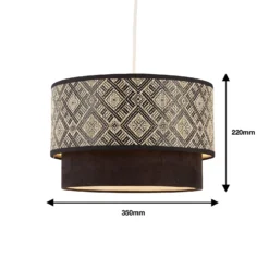 Harper Two Tier Easy-Fit Light Shade - Black -Homebase Sales Store 13884616 9064984012629045