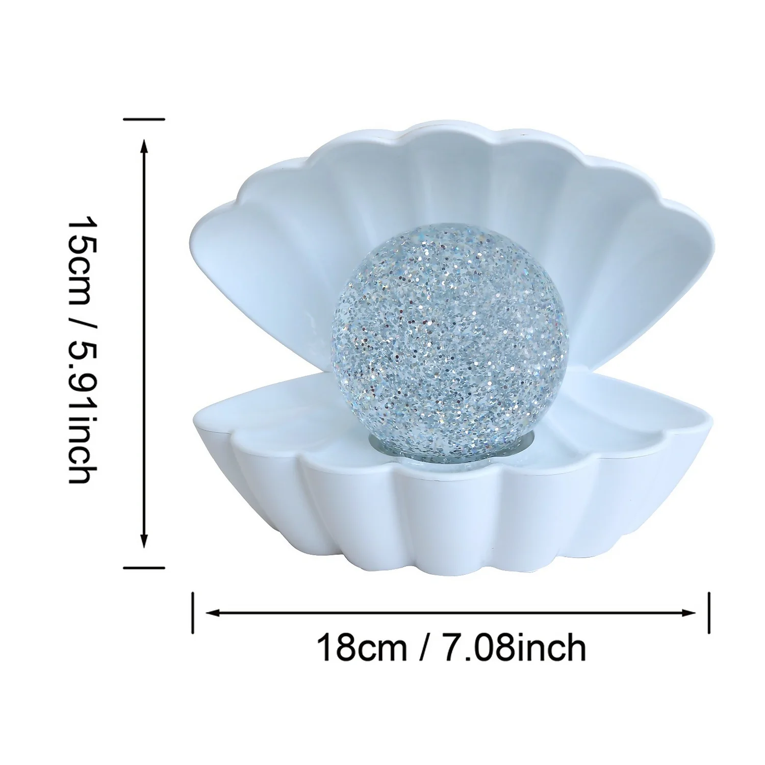 Colour Changing LED Glitter Shell Lamp Colour Changing LED Glitter Shell Lamp -Homebase Sales Store 13892610 1914998572616498