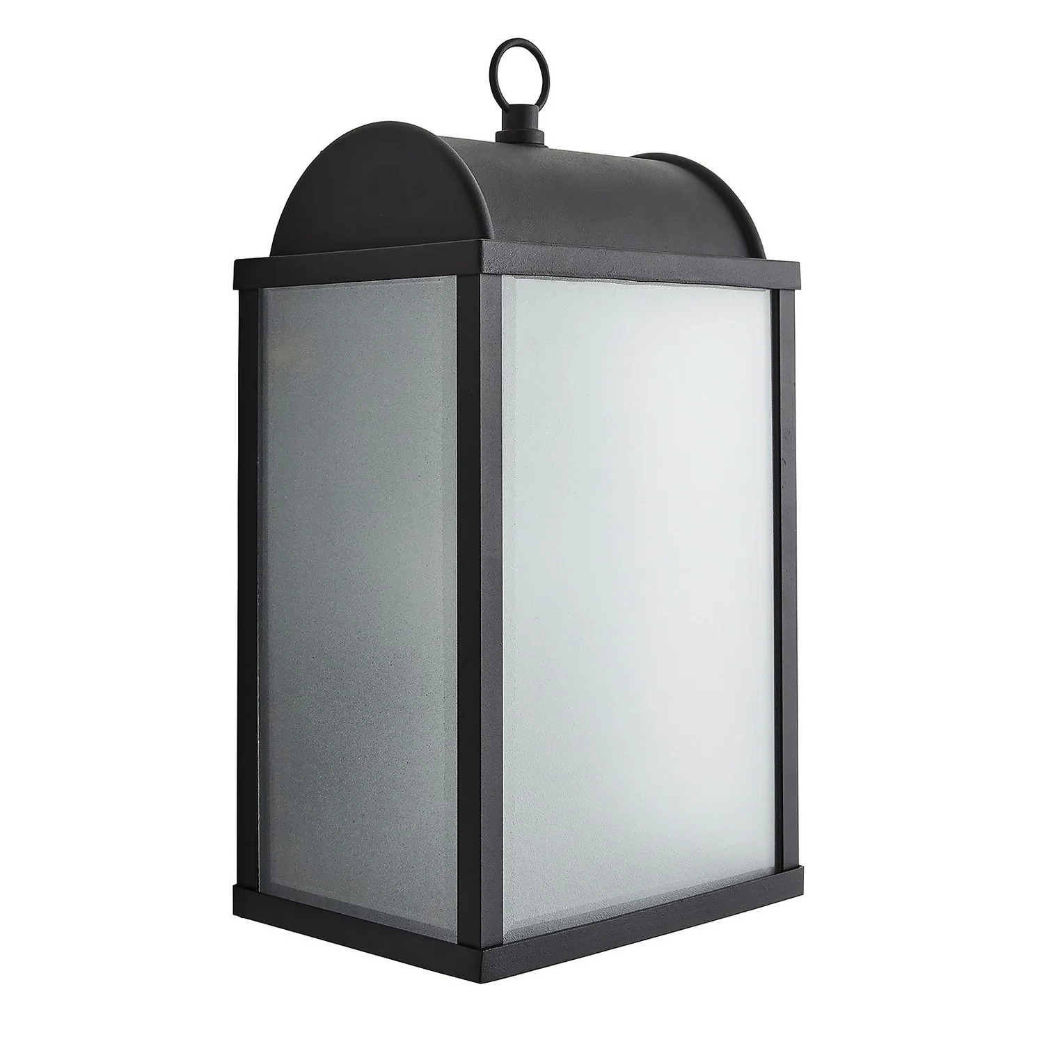 Charlotte E27 Outdoor Box Lantern with Frosted Glass - Black Charlotte E27 Outdoor Box Lantern With Frosted Glass - Black -Homebase Sales Store 13924360 2884980107740695