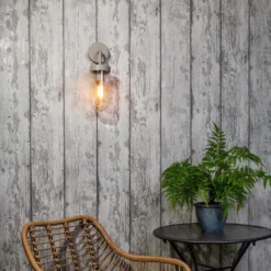 Kew Curved Arm E27 Outdoor Wall Light - Dove Grey -Homebase Sales Store 13924364 7564980109266192