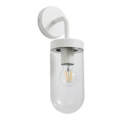 Kew Curved Arm E27 Outdoor Wall Light - Ivory -Homebase Sales Store 13924366 6654980108520254