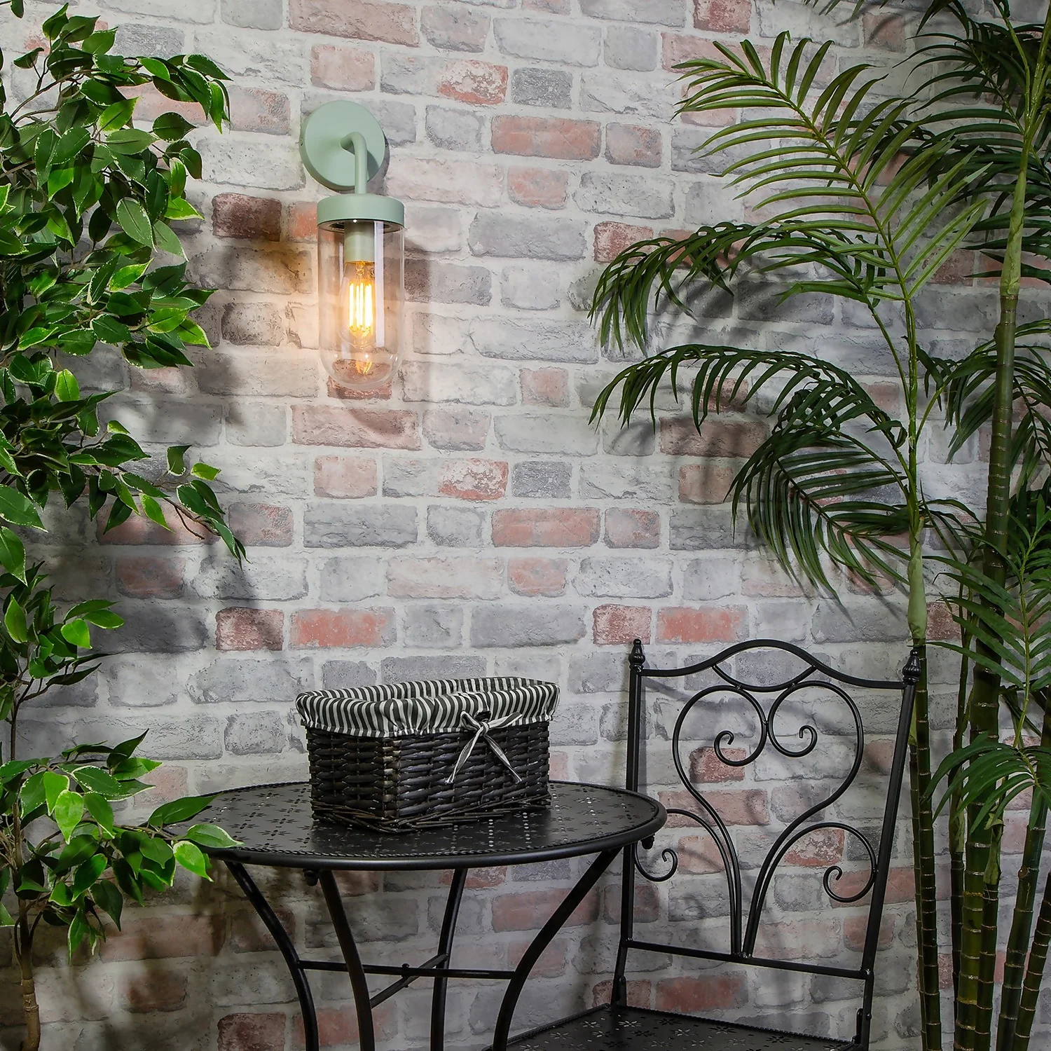 Kew Curved Arm E27 Outdoor Wall Light - Mint Kew Curved Arm E27 Outdoor Wall Light - Mint -Homebase Sales Store 13924367 1554981979588862