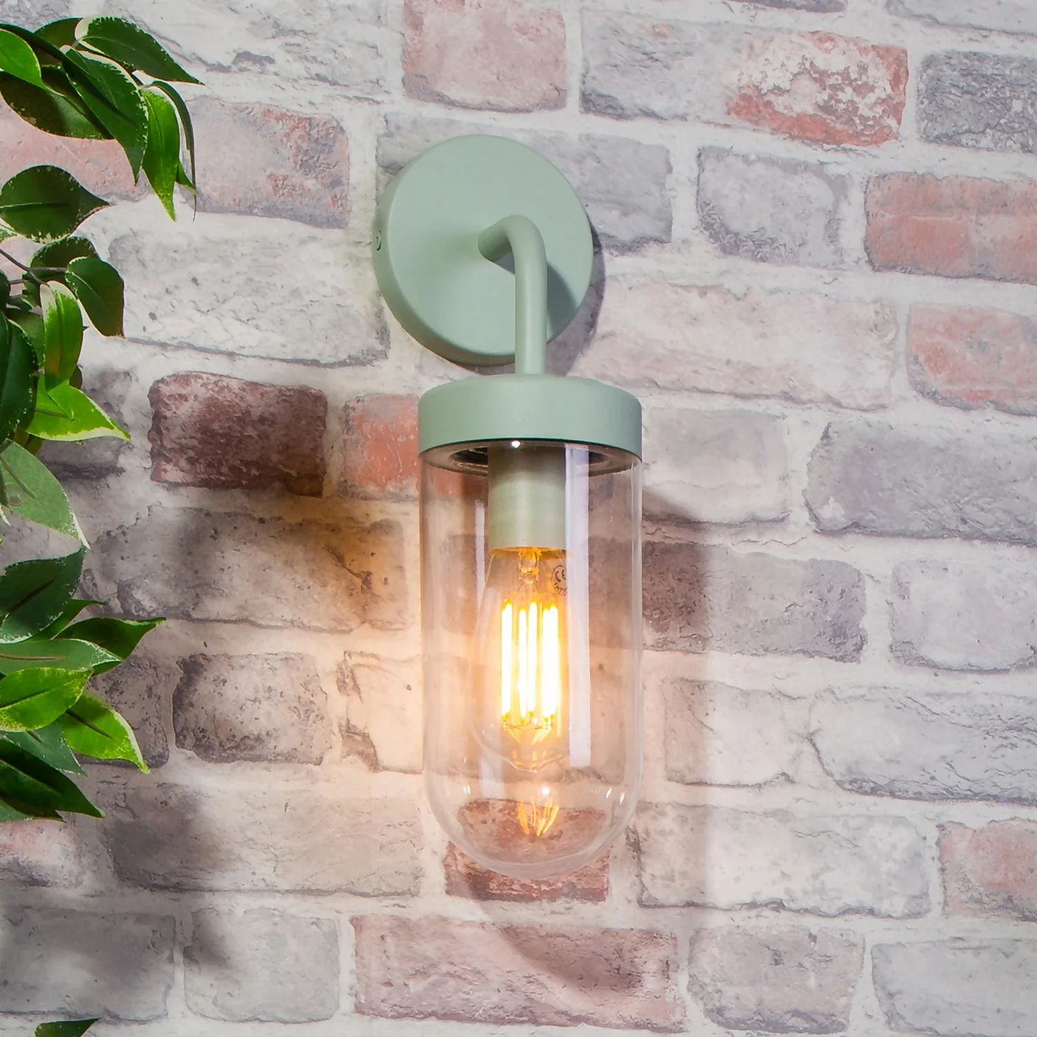 Kew Curved Arm E27 Outdoor Wall Light - Mint Kew Curved Arm E27 Outdoor Wall Light - Mint -Homebase Sales Store 13924367 1645005578592944