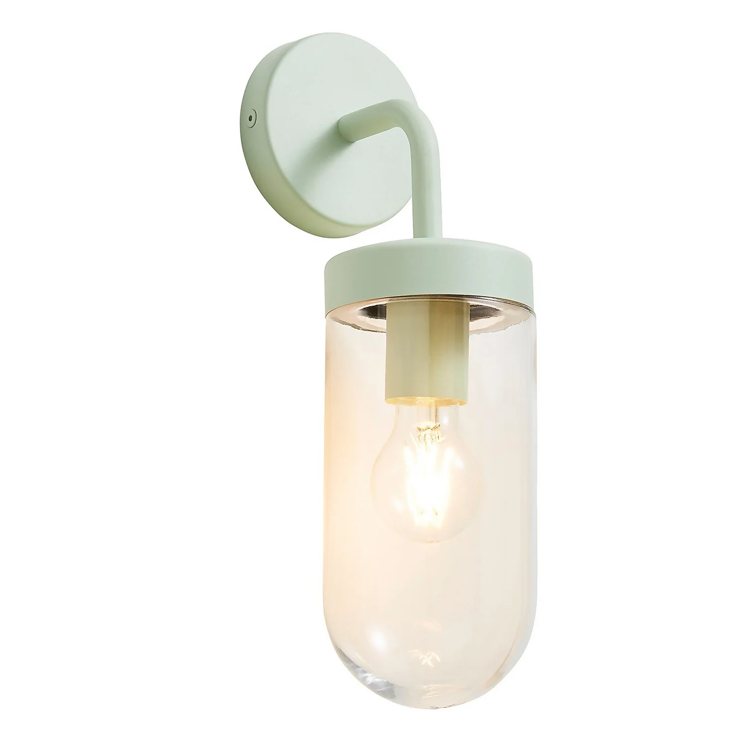 Kew Curved Arm E27 Outdoor Wall Light - Mint Kew Curved Arm E27 Outdoor Wall Light - Mint -Homebase Sales Store 13924367 8404980108318345