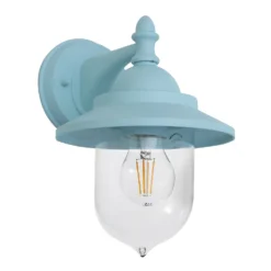 Leek Mini Fisherman's Outdoor Lantern - Pale Blue -Homebase Sales Store 13924373 1244980108021768