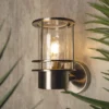 Leonis Miners Style Outdoor Wall Lantern - Stainless Steel -Homebase Sales Store 13924375 1804980107850051