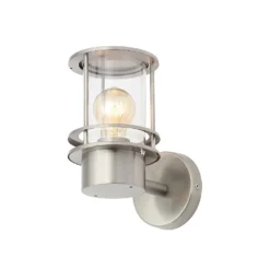 Leonis Miners Style Outdoor Wall Lantern - Stainless Steel -Homebase Sales Store 13924375 8234980107987922