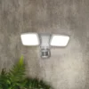 Lynn 2 Light LED Outdoor Floodlight With PIR Sensor (IP65) - White -Homebase Sales Store 13924386 1864980108523938