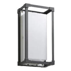 Pessac 18w LED Outdoor Box Lantern (IP54) - Black -Homebase Sales Store 13924387 1414980109523442