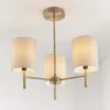Kari 3 Light Semi Flush Ceiling Light - Brass -Homebase Sales Store 13938479 1364981960235703