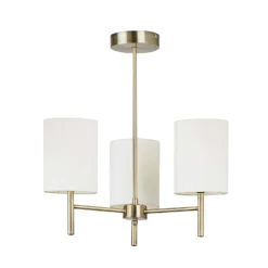 Kari 3 Light Semi Flush Ceiling Light - Brass -Homebase Sales Store 13938479 4044981960332240