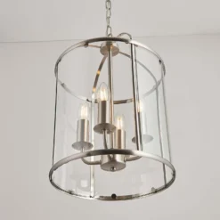Abott 4 Light Pendant Light - Nickel -Homebase Sales Store 13938494 1254981959569778