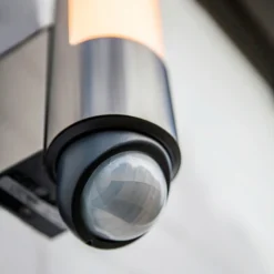 Lutec Leda LED Outdoor Wall Light With PIR Motion Sensor - Stainless Steel -Homebase Sales Store 13950209 1594993071769029