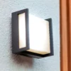 Lutec Qubo LED Square Outdoor Wall Light - Anthracite -Homebase Sales Store 13950210 1274993052187744