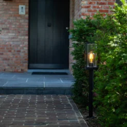 Lutec Flair E27 Outdoor Bollard Light - Black -Homebase Sales Store 13950211 1494993071793743