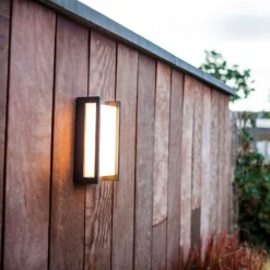 Lutec Qubo RGB LED Outdoor Wall Light With Lutec Connect Technology - Anthracite -Homebase Sales Store 13950214 1024993071509736