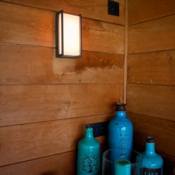 Lutec Qubo RGB LED Outdoor Wall Light With Lutec Connect Technology - Anthracite -Homebase Sales Store 13950214 4834993071482133