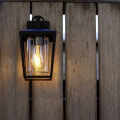 Lutec West E27 Outdoor Wall Lantern - Black -Homebase Sales Store 13950222 1875009726229975