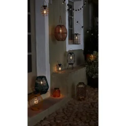 Homebase Edit Brown Rattan Solar Lantern - 31cm -Homebase Sales Store 13956313 1705022633970671