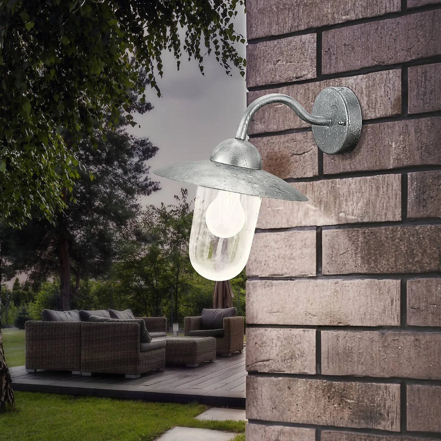 Eglo Milton Outdoor Wall Light - Stainless Steel Eglo Milton Outdoor Wall Light - Stainless Steel -Homebase Sales Store 14222374 1565020562414748
