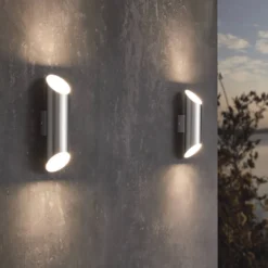 Eglo Agolada Outdoor LED Wall Light - Stainless Steel -Homebase Sales Store 14222376 2125020562524236
