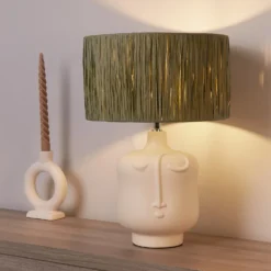 Face Table Lamp - Sage -Homebase Sales Store 14232791 1515027588655174