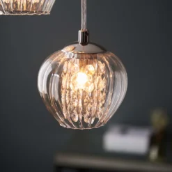 Clashmore Cluster Pendant Ceiling Light - Chrome Effect -Homebase Sales Store 14301803 2055038438034235