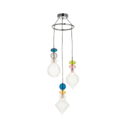 Elgin Cluster Pendant Ceiling Light - Multicoloured & Chrome 3 Elgin Cluster Pendant Ceiling Light - Multicoloured & Chrome -Homebase Sales Store 14301808 1945038439435937