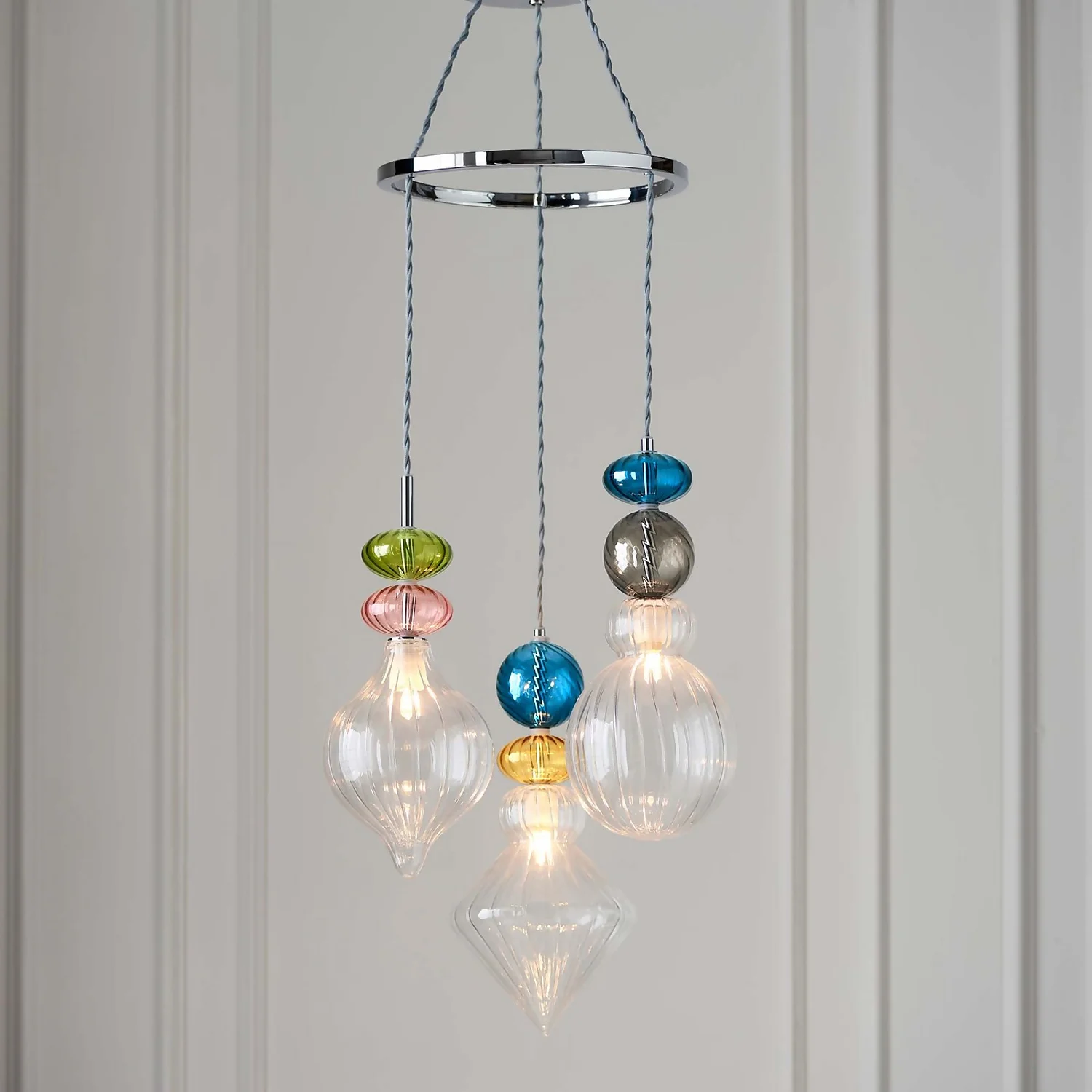 Elgin Cluster Pendant Ceiling Light - Multicoloured & Chrome Elgin Cluster Pendant Ceiling Light - Multicoloured & Chrome -Homebase Sales Store 14301808 1985038439364414