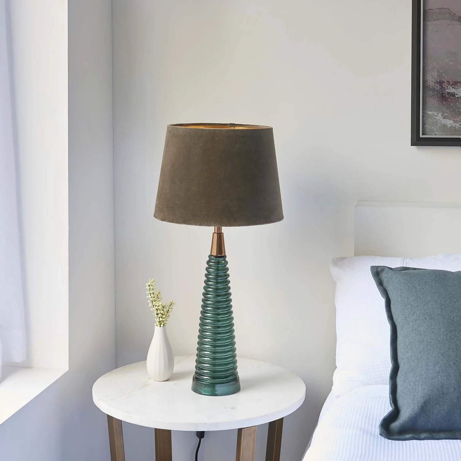 Fearn Table Lamp - Teal Fearn Table Lamp - Teal -Homebase Sales Store 14301809 1275038437871629