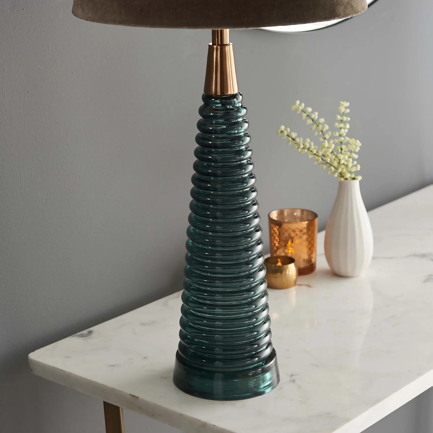 Fearn Table Lamp - Teal Fearn Table Lamp - Teal -Homebase Sales Store 14301809 3395038437991071