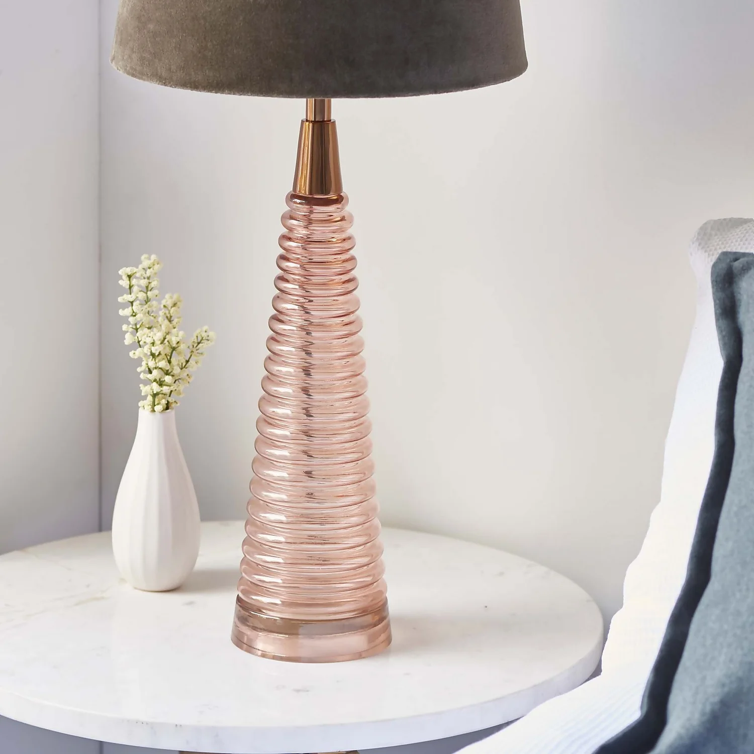 Fearn Table Lamp - Pink Fearn Table Lamp - Pink -Homebase Sales Store 14301811 1305038438720278