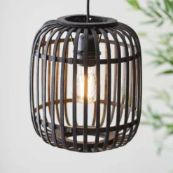 Saval Pendant Ceiling Light - Dark Bamboo 6 Saval Pendant Ceiling Light - Dark Bamboo -Homebase Sales Store 14301823 8205038439584908