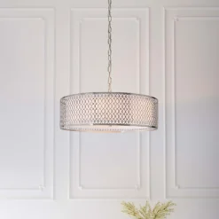 Orton Pendant Ceiling Light - Nickel Effect 5 Orton Pendant Ceiling Light - Nickel Effect -Homebase Sales Store 14301824 1125038438454577