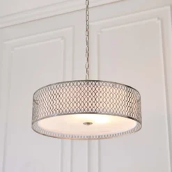 Orton Pendant Ceiling Light - Nickel Effect