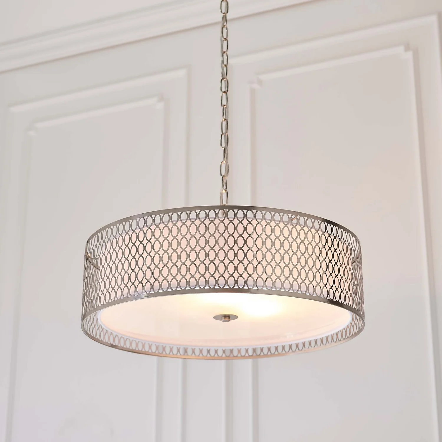 Orton Pendant Ceiling Light - Nickel Effect Orton Pendant Ceiling Light - Nickel Effect -Homebase Sales Store 14301824 1645038438237119