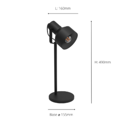 Eglo Casibare Table Lamp - Black -Homebase Sales Store 14302943 9535038224029802