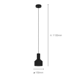 Eglo Casibare Pendant Ceiling Light - Black -Homebase Sales Store 14302944 1665038223765601