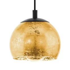 Eglo Albaraccin Pendant Ceiling Light - Black & Gold -Homebase Sales Store 14302950 1565038223013150